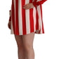 Dolce & Gabbana Elegant Striped Shirt Mini Dress