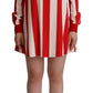 Dolce & Gabbana Elegant Striped Shirt Mini Dress