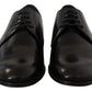 Dolce & Gabbana Elegant Black Leather Derby Shoes