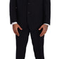 Domenico Tagliente Elegant Black Two-Piece Suit Ensemble