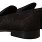 Dolce & Gabbana Black Floral Brocade Slippers