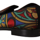 Dolce & Gabbana Multicolor Jacquard Slide-On Loafer Slippers