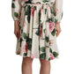 Dolce & Gabbana Elegant Silk Floral A-Line Dress