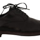 Dolce & Gabbana Elegant Black Leather Derby Formal Shoes