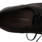 Dolce & Gabbana Elegant Black Leather Derby Formal Shoes