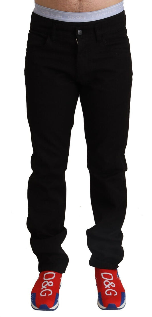 Dolce & Gabbana Elegant Skinny Black Cotton Pants