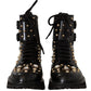 Dolce & Gabbana Black Crystal-Studded Formal Boots