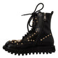 Dolce & Gabbana Black Crystal-Studded Formal Boots