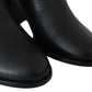 Jimmy Choo Elegant Black Leather Heeled Boots