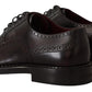 Dolce & Gabbana Elegant Purple Leather Derby Formal Shoes