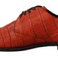 Dolce & Gabbana Exquisite Exotic Croc Leather Lace-Up Dress Shoes