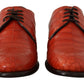 Dolce & Gabbana Exquisite Exotic Croc Leather Lace-Up Dress Shoes