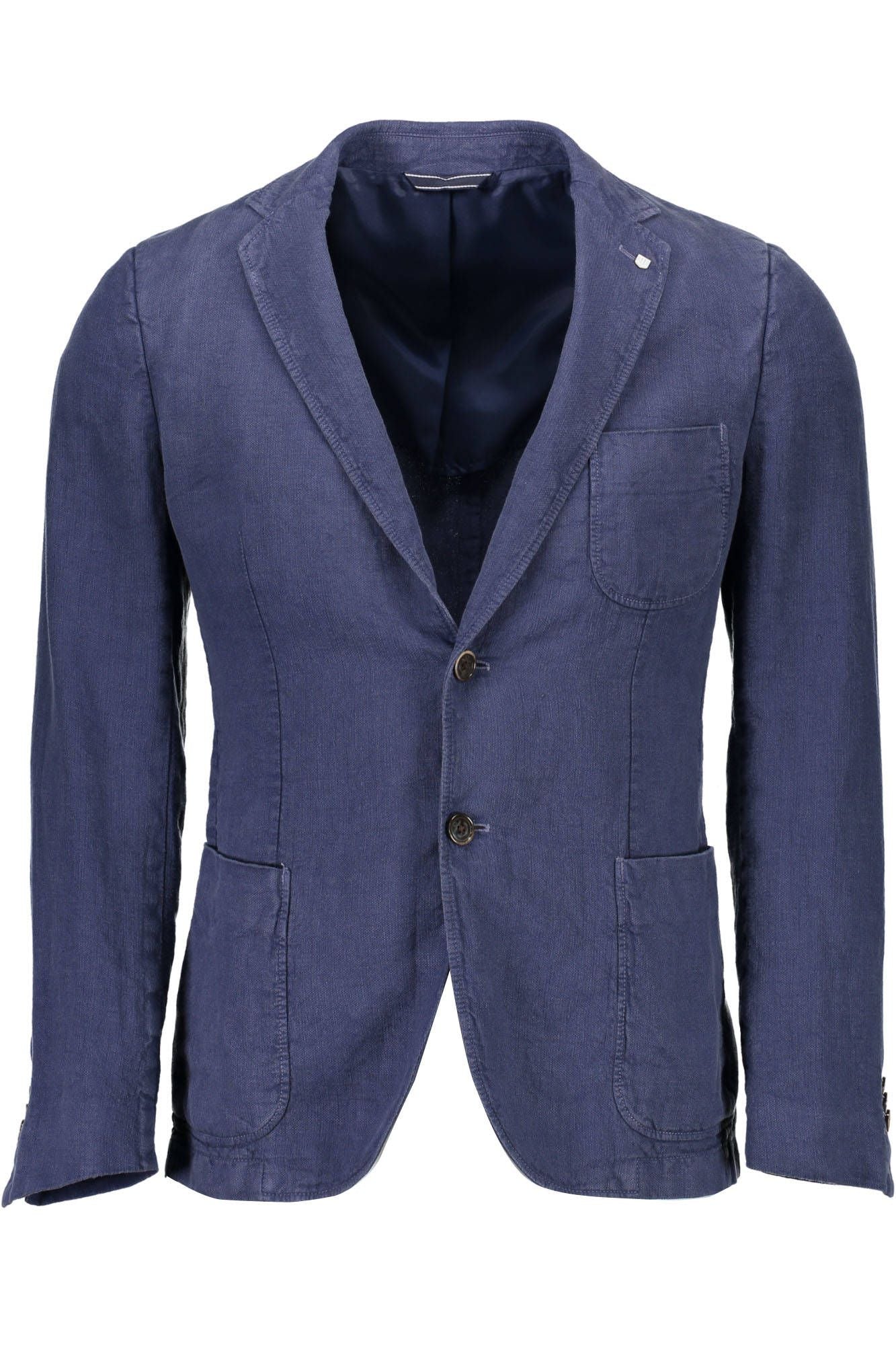 Gant Blue Linen Men Jacket