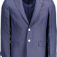 Gant Blue Linen Men Jacket