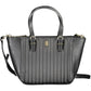 Tommy Hilfiger Chic Black Polyurethane Handbag with Contrasting Details