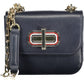 Tommy Hilfiger Chic Blue Leather Shoulder Bag with Contrasting Details