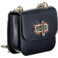 Tommy Hilfiger Chic Blue Leather Shoulder Bag with Contrasting Details