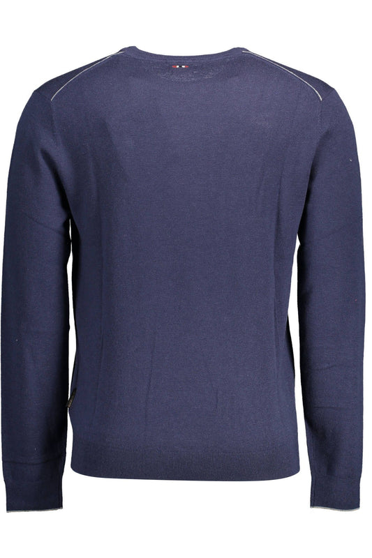 Napapijri Blue Wool Men Sweater