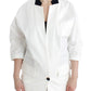 Andrea Pompilio Chic White Cotton Blend Blazer