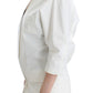 Andrea Pompilio Chic White Cotton Blend Blazer