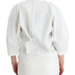 Andrea Pompilio Chic White Cotton Blend Blazer