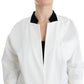 Andrea Pompilio Chic White Cotton Blend Blazer