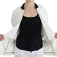 Andrea Pompilio Chic White Cotton Blend Blazer