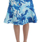 Koonhor Elegant Fresco-Print Knee-Length Skirt