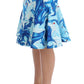 Koonhor Elegant Fresco-Print Knee-Length Skirt