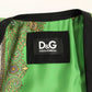 Dolce & Gabbana Elegant Silk-Blend Black Blazer with Scarf Back Detail