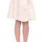 Licia Florio Elegant White Tie-Waist Skirt