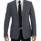 Dolce & Gabbana Elegant Blue Checkered Slim Fit Blazer