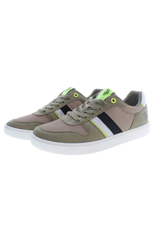 U.S. POLO ASSN. Sleek Green Sports Sneakers With Logo Detail