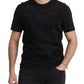 Dolce & Gabbana Elegant Black Baroque Crewneck Tee