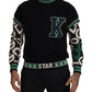 Dolce & Gabbana Regal Crewneck Pullover Sweater - Black & Green