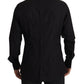 Dolce & Gabbana Sleek Black Tuxedo Dress Shirt - Slim Fit