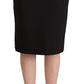 GF Ferre Chic Black Pencil Skirt Knee Length