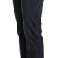 MARGHI LO' Chic Dark Blue Straight Cut Jeans