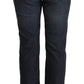 MARGHI LO' Chic Dark Blue Straight Cut Jeans