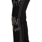 Valentino Embellished Black Mid-Waist Denim