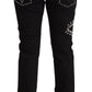 Valentino Embellished Black Mid-Waist Denim