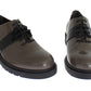 AI_ Elegant Gray Brown Leather Lace-up Shoes