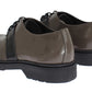 AI_ Elegant Gray Brown Leather Lace-up Shoes