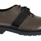 AI_ Elegant Gray Brown Leather Lace-up Shoes