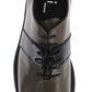 AI_ Elegant Gray Brown Leather Lace-up Shoes