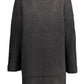 Desigual Chic Wool-Blend Black Coat with Signature Accents