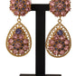 Dolce & Gabbana Baroque Multicolor Crystal Dangle Earrings