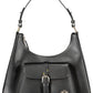 La Martina Black Leather Women Handbag