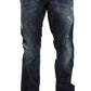 Acht Elegant Regular Straight Fit Blue Jeans