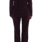 BENCIVENGA Elegant Purple Wool Blend Three Piece Suit Set